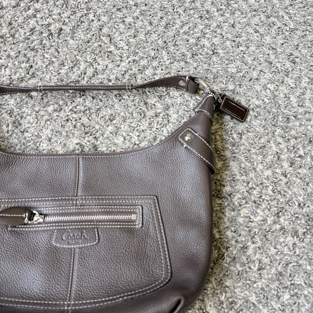 Coach Vintage Penelope Pebbled Leather Hobo Shoulder Handbag F14680 Brown EUC - Picture 2 of 7